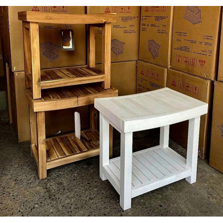 60-249845 Natural : Ghế Đôn , Ghế Tắm - Màu Tự Nhiên